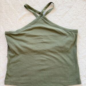 Old Navy Olive Green ribbed tank w/built in bra